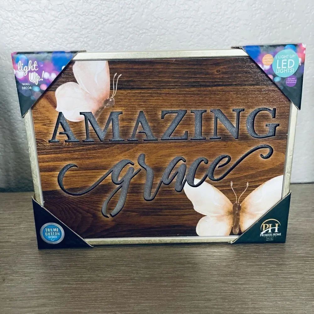 Amazing Grace LED Lighted Decor Sign - Picture 2 of 5